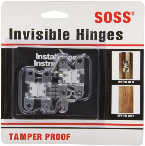 SOSS 101CUS26D 101 Invisible Hinge, Satin Chrome, #5 x 3/4