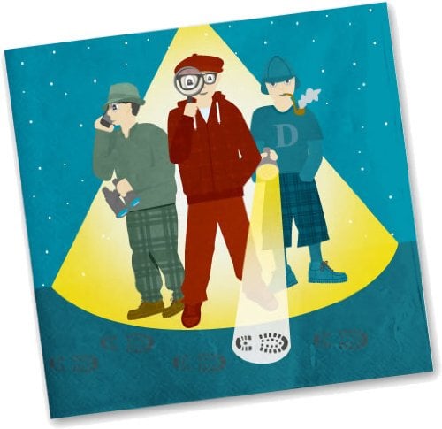 20 Papierservietten im * DETEKTIV * für Party und Geburtstag von DH-Konzept // Servietten Napkins Feier Fete Set Mottoparty Sherlock Holmes
