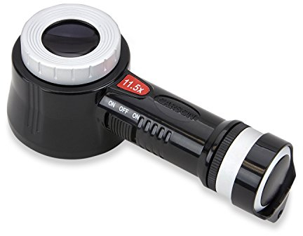 Carson CP-45 MeasureLoupe 11,5x Messlupe mit LED, UV-Licht und Messskala