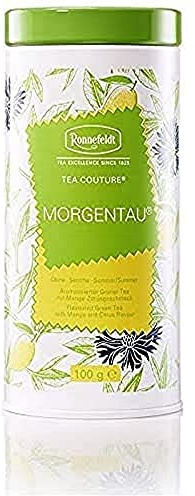 Ronnefeldt Tea Couture aromatisierter Grüntee, Morgentau - Mango-Zitrus Geschmack, 100 g
