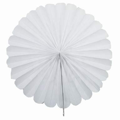 Creativery 1 Papierfächer 40cm (weiß 029) // Deko Papier Fächer Rosetten Blumen Raumdeko Papierrosetten Hängedeko