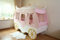 Kinderbett Kutsche weiß-rosa