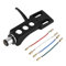 Universal Phono Headshell with 4-Pin Wires, 6.3cm Length Replacement Turntable Headshell Mount for LP/Record Players