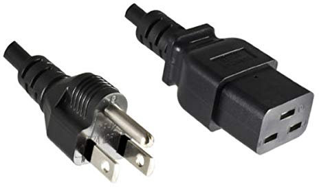 DINIC Stromkabel Netzkabel für Japan Typ B auf C19, VCTF 2mm², 1,8m