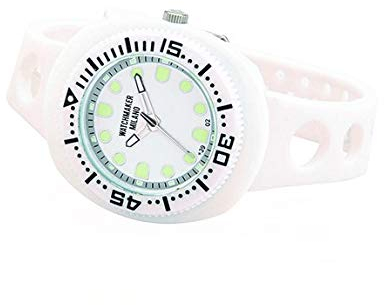 Watchmaker Milano Sub Herrenarmbanduhr Submariner Vintage Quarzwerk, 70er Jahre Bianco