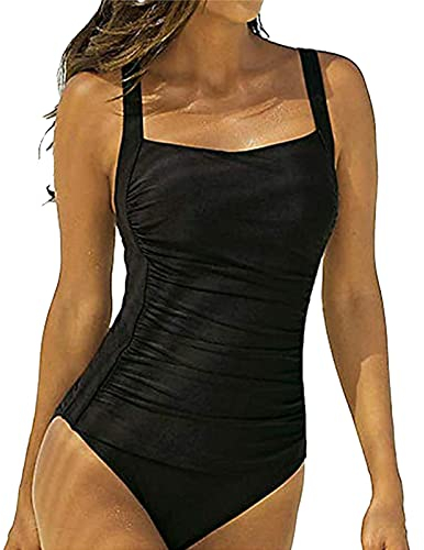 SEDEX Costume Intero Donna Push Up Monokini Sexy Costume da Bagno Donna Beachwear dello Swimwear Imbottito da Spiaggia Mare e Piscina Swimsuit(Nero,XXL)