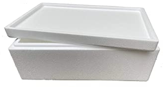 Thermobox, Styroporbox / Eisbox für Essen, Getränke & temperaturempfindliche Ware, Isolierbox aus Styropor mit Deckel, Maße: verschiedene, Volumen: bis 60,9 Liter