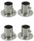 Edelstahl Kleiderstange Rundrohr Spurstangenkopf Halterung für Kleiderschrank, 4er Set, 46mm x 46mm x 30mm, Rostfreie Verstellbare Flanche für 22mm