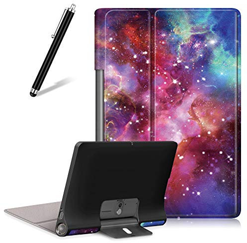 Artfeel Case for Lenovo Yoga Smart Tab/Yoga Tab 5 YT-X705F 10.1,Ultra Slim Lightweight Leather Shell Folding Stand Cover Flip Folio Magnetic Tablet Protective Case,Milky Way