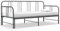 vidaXL Ausziehbett Sofabett Ausziehsofa Bettgestell Tagesbett Schlafsofa Gästebett Bett Metallbett Bettsofa Sofa Couch Grau Metall 90x200cm