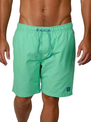 riverso Badehose Herren lang Badeshorts RIVDavid Regular Fit Schwimmhose Elastischer Bund Grün XL, Größe:XL, Farbe:Bright Green (12600)