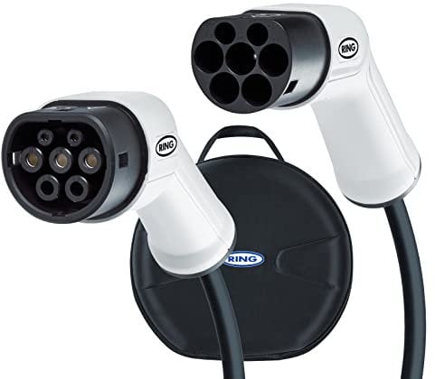 Ring Automotive 32A Elektrofahrzeug-Ladekabel - 1 Phase Typ-2 auf Typ-2 - Geeignet für alle vollelektrischen & Plug-in-Hybridfahrzeuge
