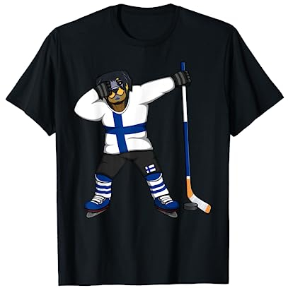 Dabbing Rottweiler Finnland Eishockey-Fans Trikot Sport T-Shirt