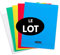 Lot de 5 cahiers polypro CALLIGRAPHE 24x32 96p grands carreaux Séyès 90 g - Bleu Rouge Jaune Vert Incolore