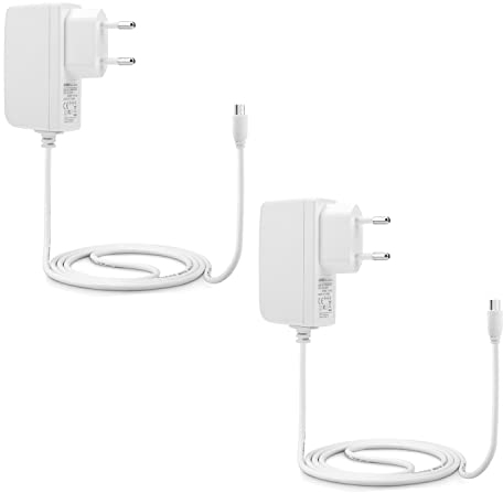 Aukru 2er-Pack 5v1a Micro-USB Ladegerät Ladekabel für Philips Avent SCD833/26,SCD843/26,SCD845/26 Video-Babyphone (2er-Pack Weiß)