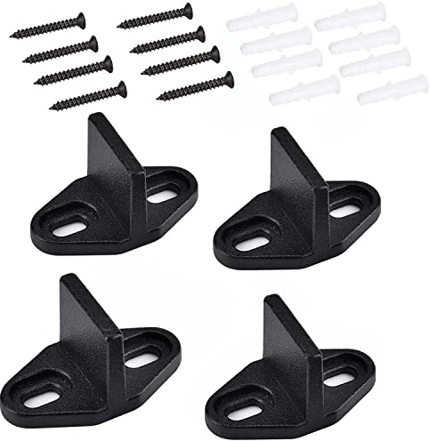 MEISO 4 Pièces Guide Porte Coulissante, Guide Porte Galandage, Guide de Plancher Porte Coulissante Bas de Porte de Grange Coulissante pour Porte D'armoire Porte en Bois