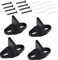MEISO 4 Pièces Guide Porte Coulissante, Guide Porte Galandage, Guide de Plancher Porte Coulissante Bas de Porte de Grange Coulissante pour Porte D'armoire Porte en Bois