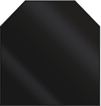 LANZZAS Bodenplatte Sechseck - 990 x 1200 mm - Farbe: schwarz | Funkenschutzplatte aus Metall