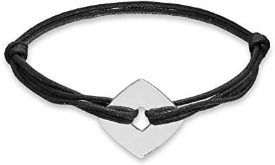 SOVEZIR Square Padel - Bracelet Cordon Homme - Noir