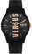 Versus Versace Barbes Fashion Herrenuhr mit Versus Branding Verstellbares wasserdichtes Silikonarmband Inklusive Reise-Geschenkbeutel, Schwarz-VSPKN0321, OS, Barbes Silikon