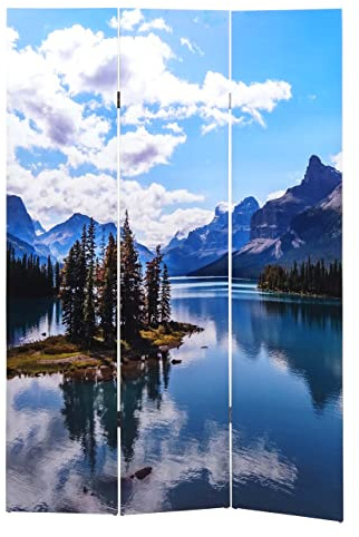 Mendler Foto-Paravent HWC-A83-180x121cm See | Raumteiler, Trennwand, Sichtschutz, MVG-Zertifiziert
