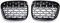 SAIQIAN Auto-Grill Autozubehör für B-MW X1 F48 2016–2019 Frontgrill Mittelnetz Grills Montage Rahmenabdeckung Außen Bodykit Teile Front Nieren Kühlergrill, Schwarz B
