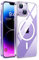 ULTRICS Magnetic Case for iPhone 14 Pro Max/ 14 Pro/ 14 Plus/ 14 Compatible with Mag-safe Wireless Charging, Shockproof Phone Bumper Cover with Drop Protection (iPhone 14 Plus) Clear