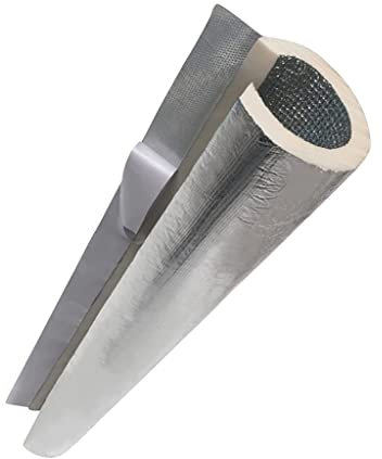 HAIRIT Water Pipe Heat Insulation Solar Opening Self-adhesive Aluminum Foil Casing Outdoor Pipe Insulation Lagging, Antifreeze Foam Insulation Pipe, ID 22mm 27mm 34mm 43mm 52mm 65mm