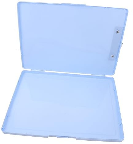 STOBOK Datei Aufbewahrungsbox Zwischenablageordner Gehäuse Für Elektronische Bauteile Faltbares Klemmbrett Feilenklemme Geschäftskartenhalter Plastik Visitenkarte A4 Schmuckkästchen