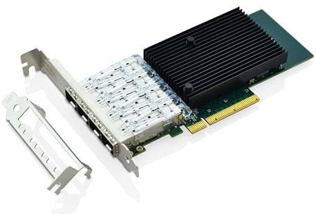 XWYWX 10Gb PCIe 3.0 X8 Puerto 4*SFP+ Nic Tarjeta de Red para Intel X710-BM1 Ethernet LAN Adaptador Network Card Comparar con X710-DA4 para Win/Linux/FreeBSD/VMware-X4S1287-11