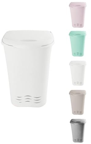 JARDIN202 - Cesto Ropa Sucia con Asas – Pongotodo para Colada 70 Litros | 70 litros (Blanco)