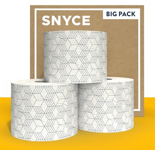 SNYCE Nicecube Toilettenpapier – modern gemustertes Klo-Papier – ohne Plastikverpackung & biologisch abbaubar – extrem soft und reißfest – Made in Germany - 30 Rollen, 300 Blatt, 3-lagig - Großpackung