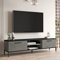 [en.casa] TV Board Lempäälä Lowboard 160 cm Fernsehtisch mit 2 Türen und 2 Ablagefächer Metallbeine Betonoptik/Schwarz