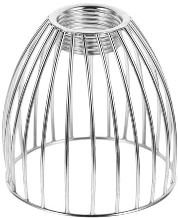 OATIPHO Ceiling Lampshades, Pendant Light Shade Wrought Iron Bird Cage Lampshade Iron Art Lamp Shade Metal Bulb Guard Western Frames Wire Holder 8 * 8cm
