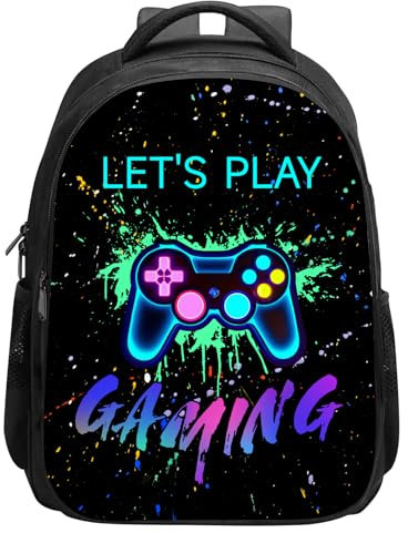 SARA NELL Gamer Rucksack Jungen Gaming Rucksack Videospiel Kinderrucksack 15,7 Zoll Gaming Book Taschen, Spiel 02, 40x28x16cm, Rucksack, Rucksäcke