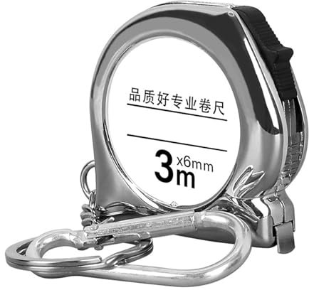 LiebeWH Porte-Clés Ruban à Mesurer Ruban à Mesurer de Poche en Acier, Outil de Mesure avec échelle Claire pour Pendentif clé, LiebeWHywvmntbd2e