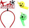 Haarreifen Fußball Europameisterschaft 2024,Fußball-Fan Stirnband,Haarreifen für Fußball Cheer Up,Trillerpfeife Plastik,Fußball Themen Haarband für Euro 2024,WM,Sportwettkämpfe