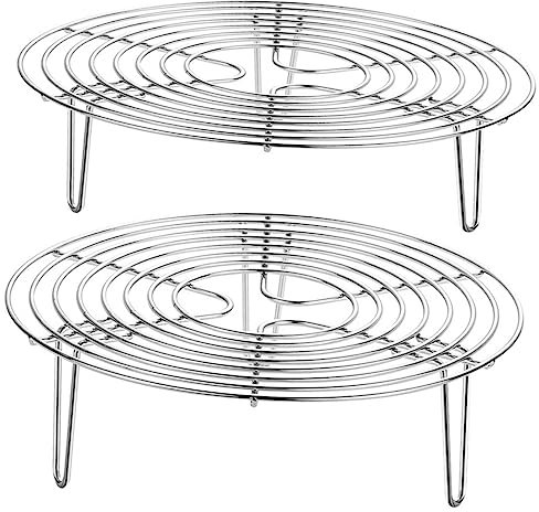 PHENOFICE 2 Piezas Rejilla Para De Acero Inoxidable - Rejilla Para Wok Canasta Vaporera Para Tamales Bandejas Redondas Para Vapor Estante De Vapor Doméstico Cesta Humeante Silver