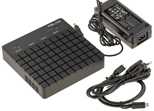 KALEA-INFORMATIQUE Boitier Aluminium USB4 Thunderbolt 40G pour 4 SSD M2 NGFF NVMe avec Fonction clonage Hors Ligne. avec Ventilation forcée et Alimentation Externe