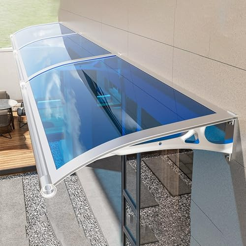 LIUWOPA Markisen für Türen, Fenstermarkise außen mit Aluminiumhalterung, Terrassenmarkise, Verandamarkise, Haustürüberdachung außen, für Sonnenschutz, Regen- und Schneeschutz