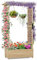 COSTWAY Hochbeet mit Rankgitter & hängendem Dach, Pflanzkasten mit Rankhilfe, Blumenkasten für Kletterpflanzen & hängende Körbe, für Hof Garten Terrasse, Pflanzgefäß aus Holz, Natur (110x44x182cm)