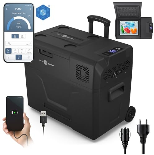 peme Frigorifero Portatile Elettrico Congelatore Frigo Campeggio Auto 12v 24 220v 240 Compressore per Camper Freezer Ricaricabile Congelatori Viaggio Refrigeratore Escursione 39L – Expedition