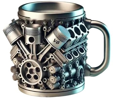 Kaffeetasse, Auto Motor Keramik Kaffeetasse, Motoren Trinken Tasse, Mechaniker Motor Tasse Für Herren, V6/V8 Motorbecher, Personalisierte Keramikkaffeetassen, Tragbare Ästhetische Dekoration