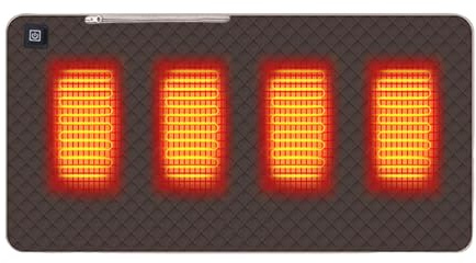 Sitzkissen, Elektrisches Heizkissen 45 x 90 cm, Ultraweiches Heizkissen für Campingstühle mit 3 Heizstufen, Tragbares USB 5V Heizsitzkissen (45 x 90 cm)