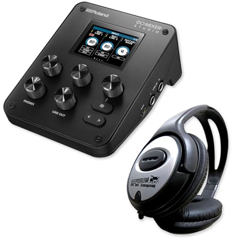 Roland GO:Mixer Studio Interface Audio-Mixer mit keepdrum Kopfhörer