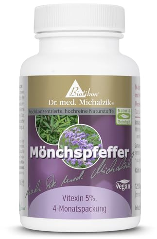 Mönchspfeffer nach Dr. Michalzik, 10 mg Mönchspfeffer-Extrakt, 120 Kapseln | 10 mg Mönchspfeffer-Extrakt • eigene deutsche Produktion • ohne Zusätze