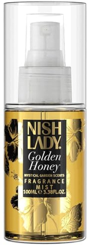 Nishlady Golden Honey Duftendes Körperspray für Damen 100 ml – Erfrischender Duftspray für Körper & Haare mit langanhaltender Duftnote – Leichter Body Spray für tägliche Frische