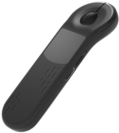 VBESTLIFE Kabellose Presenter-Fernbedienung, 2,4 G & Bluetooth 5.3 Präsentations-Clicker-Maus mit Touchpad für PC-Laptop, Wiederaufladbar (Black)