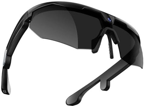 Mingtawn Smart Glasses mit 4K HD Anti-Shake Kamera & 3D Stereo Lautsprechern | Polariserte UV400 Sportsonnenbrille | Bluetooth KI-Brille für Outdoor-Videos, Fotos & Musik | HiFi Audio Action-Kamera