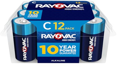 Rayovac C Batteries, C Cell Battery, 12 Count